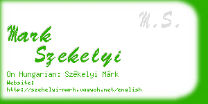 mark szekelyi business card